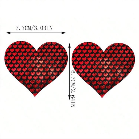 Heart Nipple Pasties 💖 - Picture 2 of 5